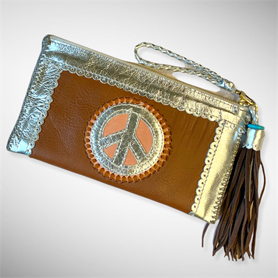 World Family Ibiza Peace wallet (silver/dark brown/pink)